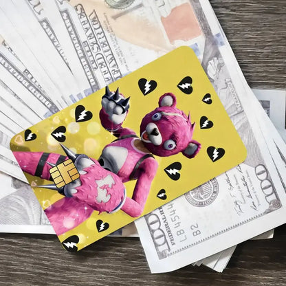 Cuddle Team Leader Fortnite Game Card Stickers for Bank Access Protective Waterproof Film Cover Sticker Surprise Gift