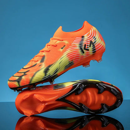 Nuevas zapatillas de fútbol para hombre, botas para césped exterior, tacos antideslizantes de alta calidad, caña alta y ligeras para niños, modelo superventas
