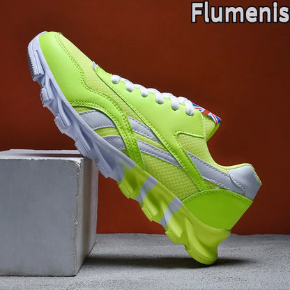 men's and women's running shoes breathable casual sneakers anti-slip vibration comfortable walking shoes 38-46