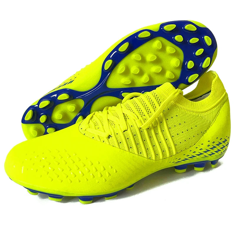 Men Football Cleats Fashion Youth Soccer Shoes Knit Football Training Trainers Breathable Society Campo Non-Slip Sports Footwear