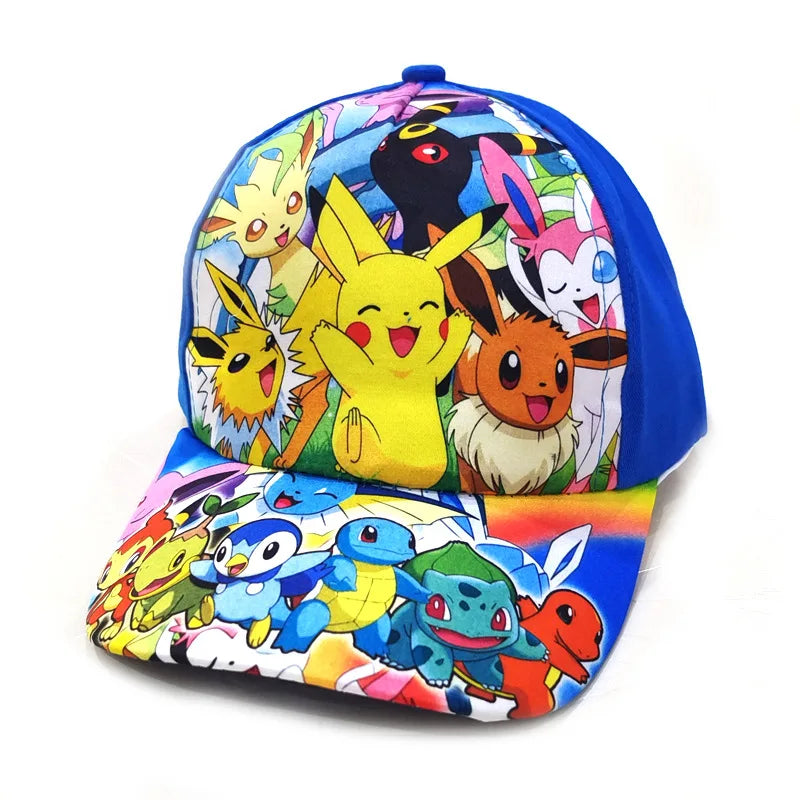 Animuotų „Pokemon“ beisbolo kepurė su Pikachu, reguliuojama „Pokemon“ cosplay, hip-hop stiliaus kepurė vaikams, mergaitėms ir berniukams, anime figūrėlės, žaislai, dovanos vaikams