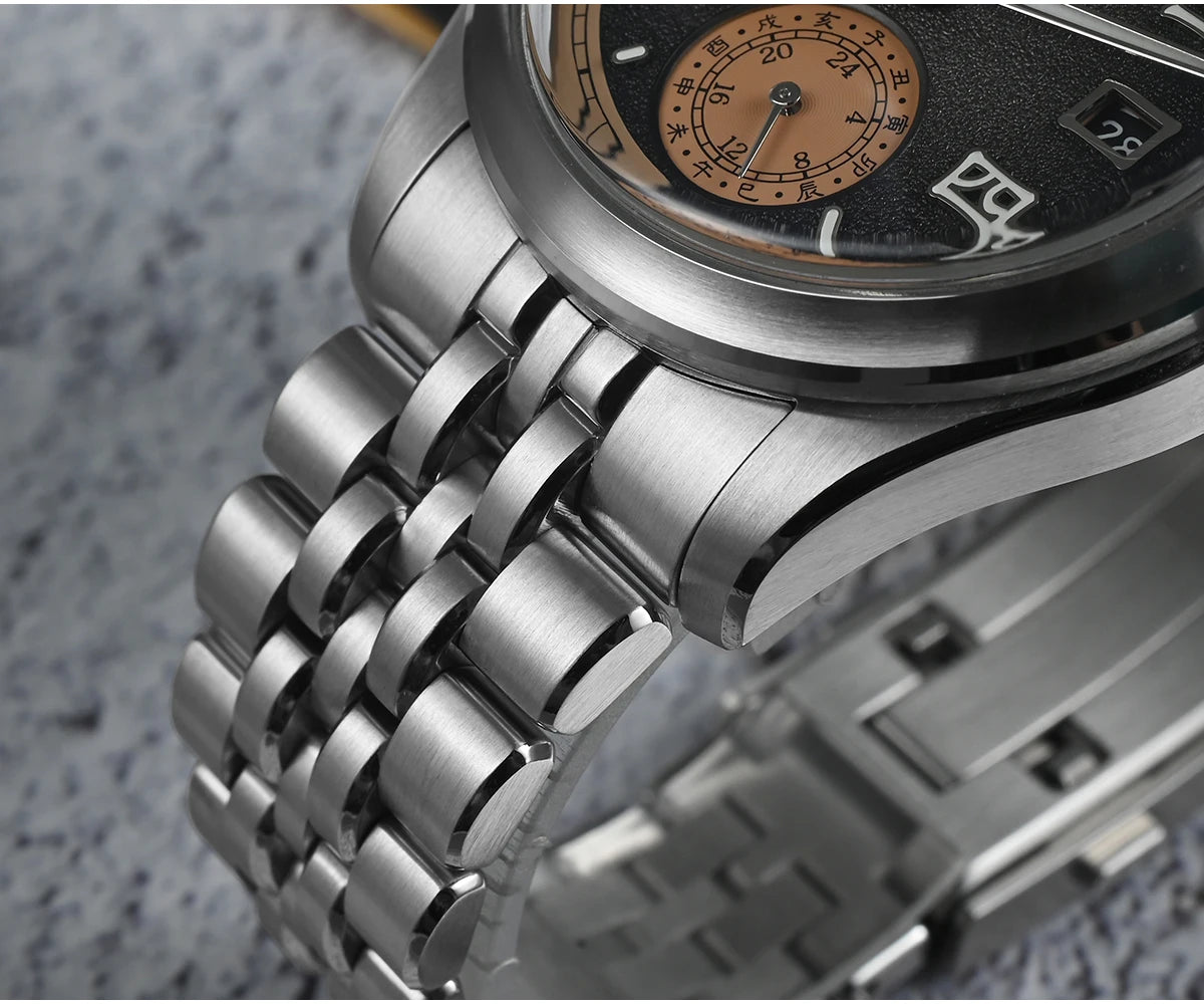 San Martin 39mm Miyota 9132 Power Reserve Display Men Luxury Sport Watch Automatic Mechanical Waterproof Original Design SN0144