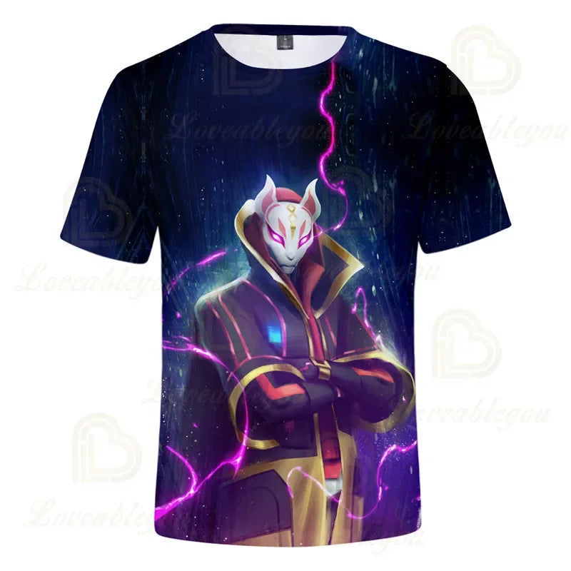 Fortnite Victory Royale Ninja Fashion 3D-T-Shirts, Sommer-Kurzarm, Kinderkleidung, Cartoon-Print, Babykleidung, Kinder-T-Shirt