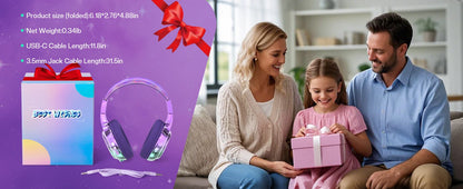 Gradient Kids Bluetooth Headphones Over Ear Girls Wireless Headphones With Mic Foldable Lightweight Headset For School Travel