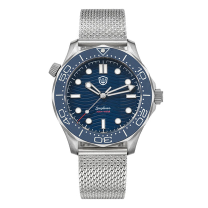 Watchdives WD007Q Diver Watch VH31 Sweep Second Quartz Movement Luminous Domed Sapphire Crystal Watches 42mm Titanium Watches