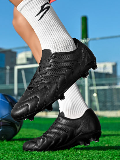 Sport Field AG/FG Soccer cleats，PU Fabric Sweat-wicking Upper，TPU Wear-resistant Sole，Sturdy Durable for Men Women Kids