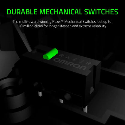 Mouse da gaming cablato originale Razer con sensore ottico 6400 DPI per laptop, mouse ottico ad alta velocità
