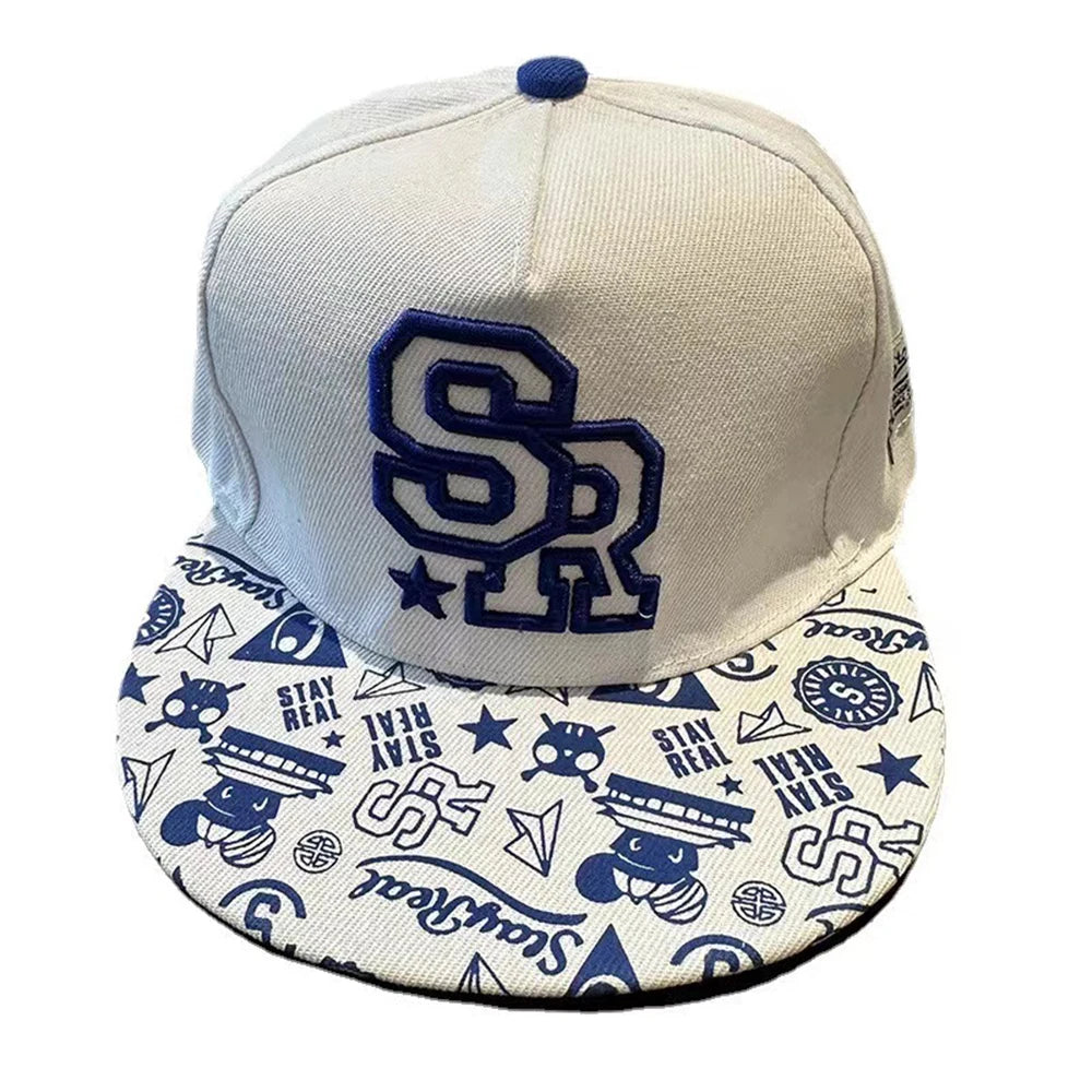 Men's Letter Embroidery All-match Flat Brim Baseball Cap Ladies Summer Hip Hop Hats Outdoor Shade Adjustable Casual Peaked Caps