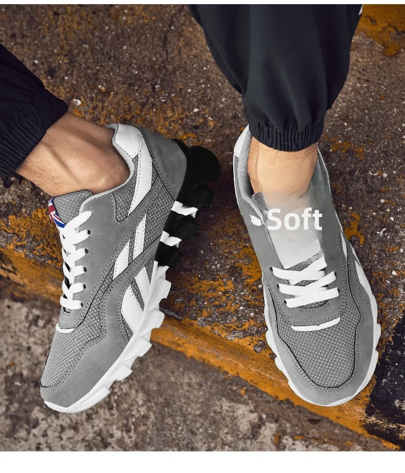men's and women's running shoes breathable casual sneakers anti-slip vibration comfortable walking shoes 38-46