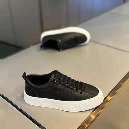 Zapatillas deportivas para hombre, calzado informal, zapatos planos para hombre, zapatillas ligeras de cuero sintético (PU), calzado transpirable, zapatillas deportivas blancas para hombre