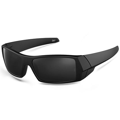 MAXJULI Z87 Polarized Sunglasses Men Wrap Around Sport Driving UV400 Retro Vintage Shield Safety Glasses 8231