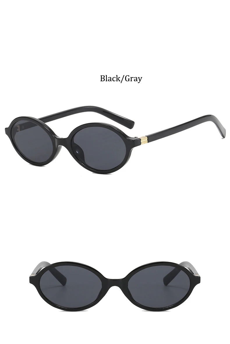 Cute Small Frame Oval Women's Sunglasses Sexy Leopard Retro Luxury Sun Glasses Ladies Fashion Shades Trends Eyewear Unique