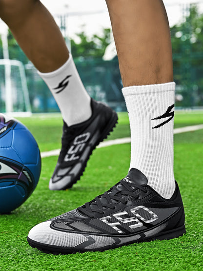 Popular low-top football boots, broken nails, TF and spikes FG unisex styles, 2 colors to choose from, breathable and non-slip