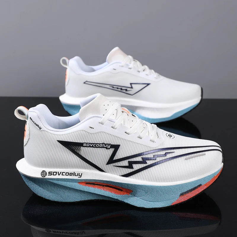 Ténis de corrida 2026 com placa de carbono para maratona, desportivos para homem, respiráveis, leves, confortáveis para mulher, atléticos, antiderrapantes e casuais, novidade