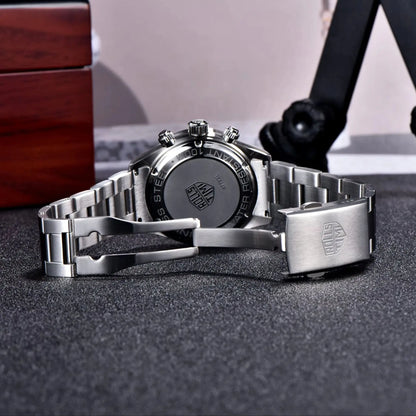 Rossitimi Casual Elegance Men Quartz Watch Light Luxury Premium Stainless Steel Sapphire Small Three-Pin Luminous Diving Watch