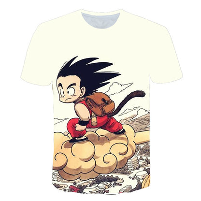 Koszulka Dragon Ball dla dzieci i dorosłych – koszulka z postacią z anime Son Goku w wersji Super Saiyan – koszulka dla chłopców – odzież dziecięca – letnie koszulki