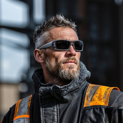 MAXJULI Z87 Polarized Sunglasses Men Wrap Around Sport Driving UV400 Retro Vintage Shield Safety Glasses 8231