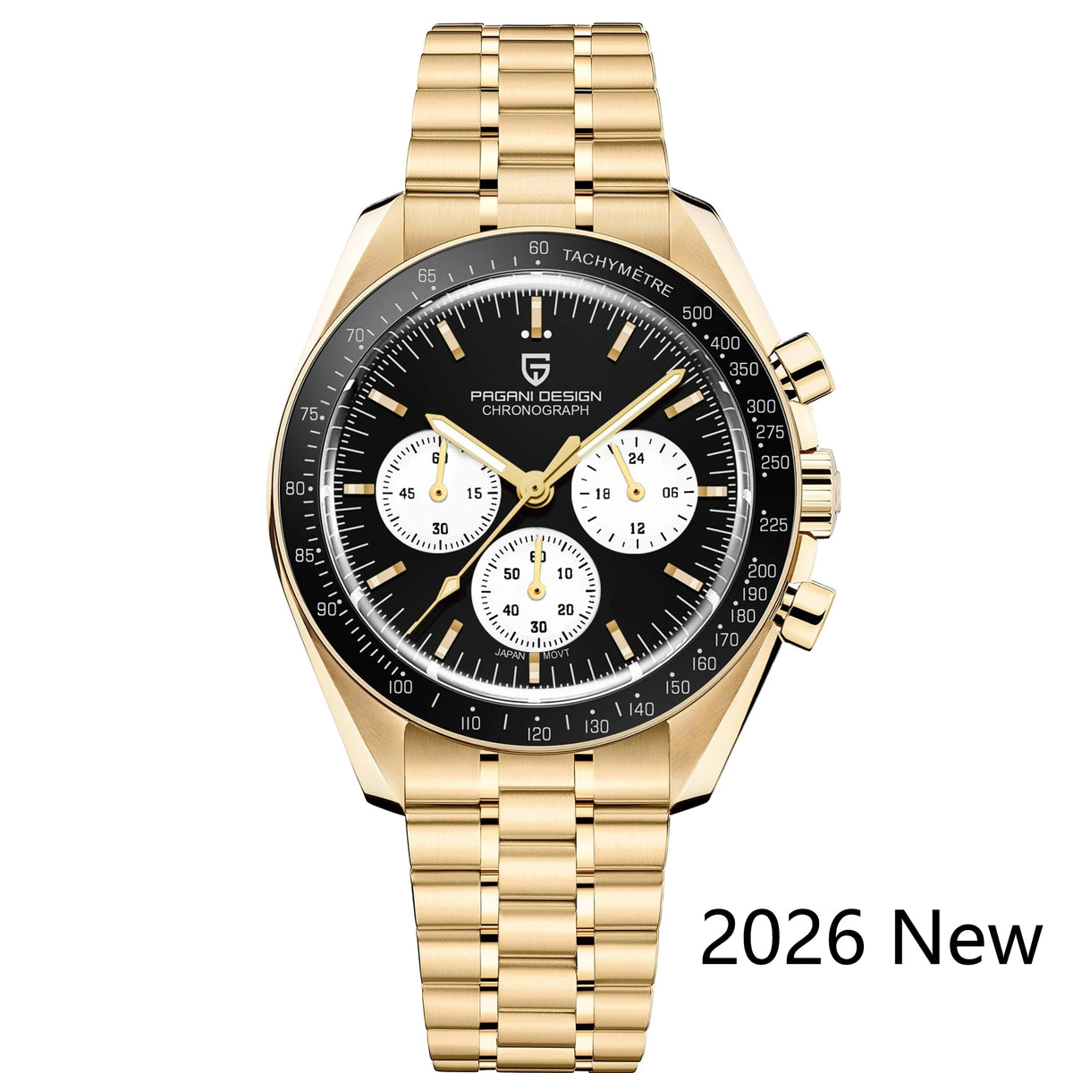 PAGANI DESIGN 2026 New Meteorite pattern dial Luxury Quartz Watch For Men Speed Sport Chronograph AR Sapphire crystal Wristwatch