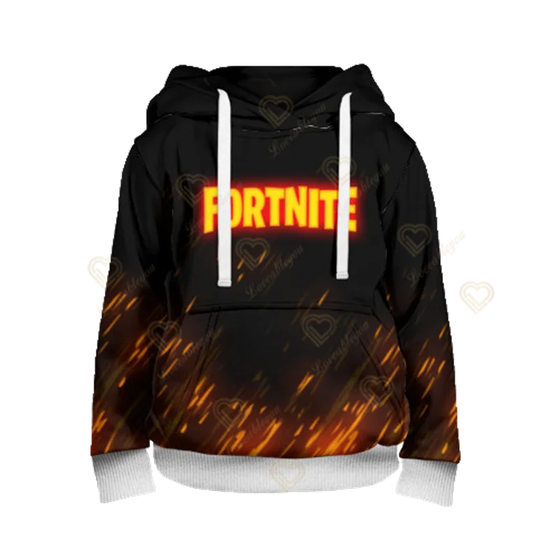 Sweatshirt com Capuz Fortnite Cool Heroes para Rapaz, Estilo Cosplay, Casaco Infantil com Desenho Animado para Primavera e Outono