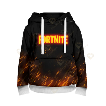 Sweatshirt com Capuz Fortnite Cool Heroes para Rapaz, Estilo Cosplay, Casaco Infantil com Desenho Animado para Primavera e Outono