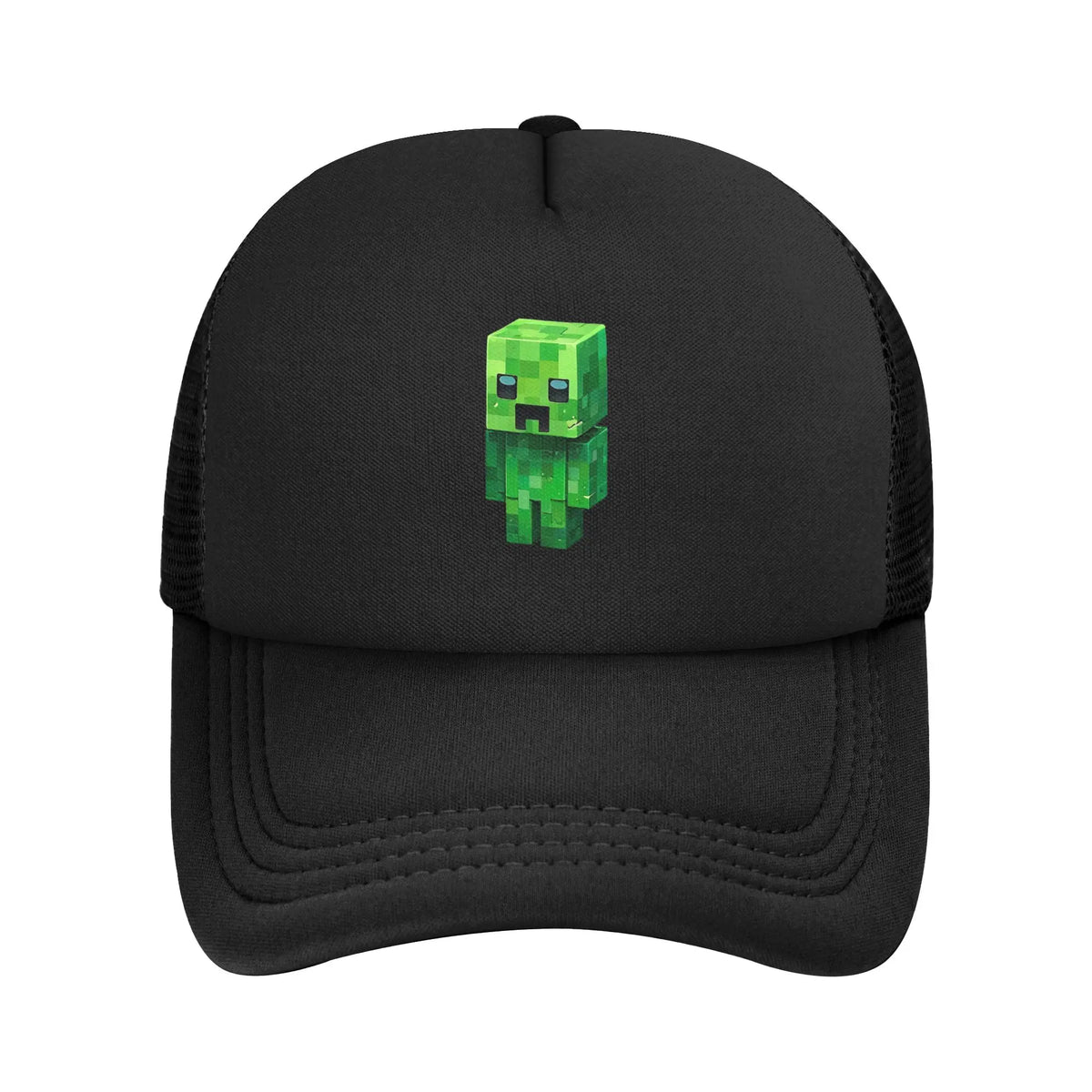 Suaugusiųjų „Creepers“ didelio ciferblato vaizdo žaidimų stiliaus „Trucker“ kepurė, tinklinė beisbolo kepurė, poliesterinė kepurė, saulės kepurė, reguliuojama lenktyninė kepurė, vasarinė
