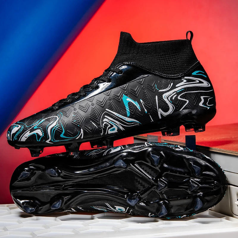 Nouvelles Chaussures de Football FG pour Hommes – Modèle Original Professionnel et Résistant pour Matchs – Crampons Longs pour Entraînement