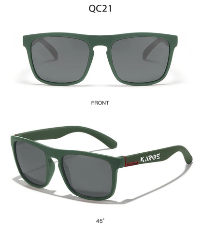 Karos Vintage Polarized Sunglasses Fashion Square Travel Driving Fishing Glasses Men Women Sports UV400 Eyewear Box YZ2024WB