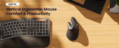 Ergonomic Mouse Wireless Vertical Mouse for Computer iPad Mac Windows 3 Adjustable DPI Multi-Device Connection
