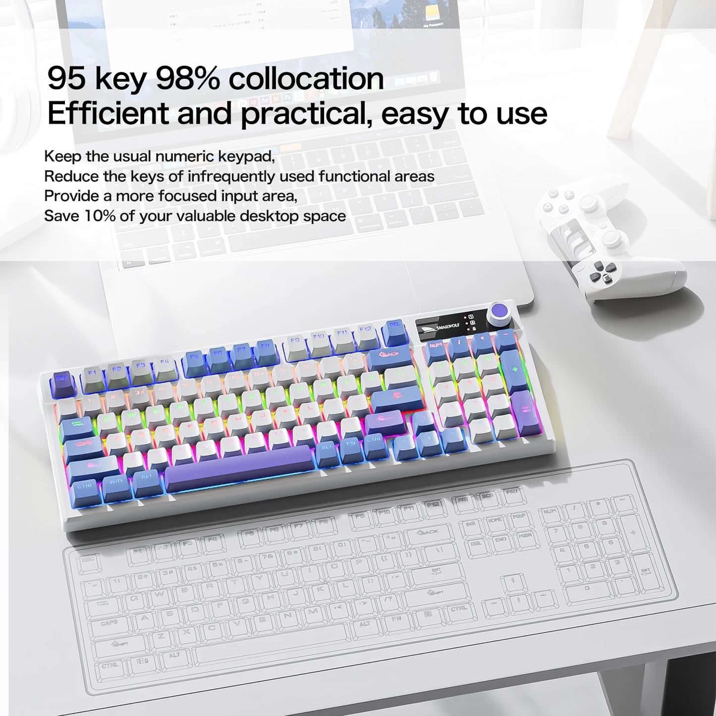 SMAILWOLF SK15 Mechanical keyboard wired full-key rollover gaming e-sports notebook office 98 keys customized in Russian