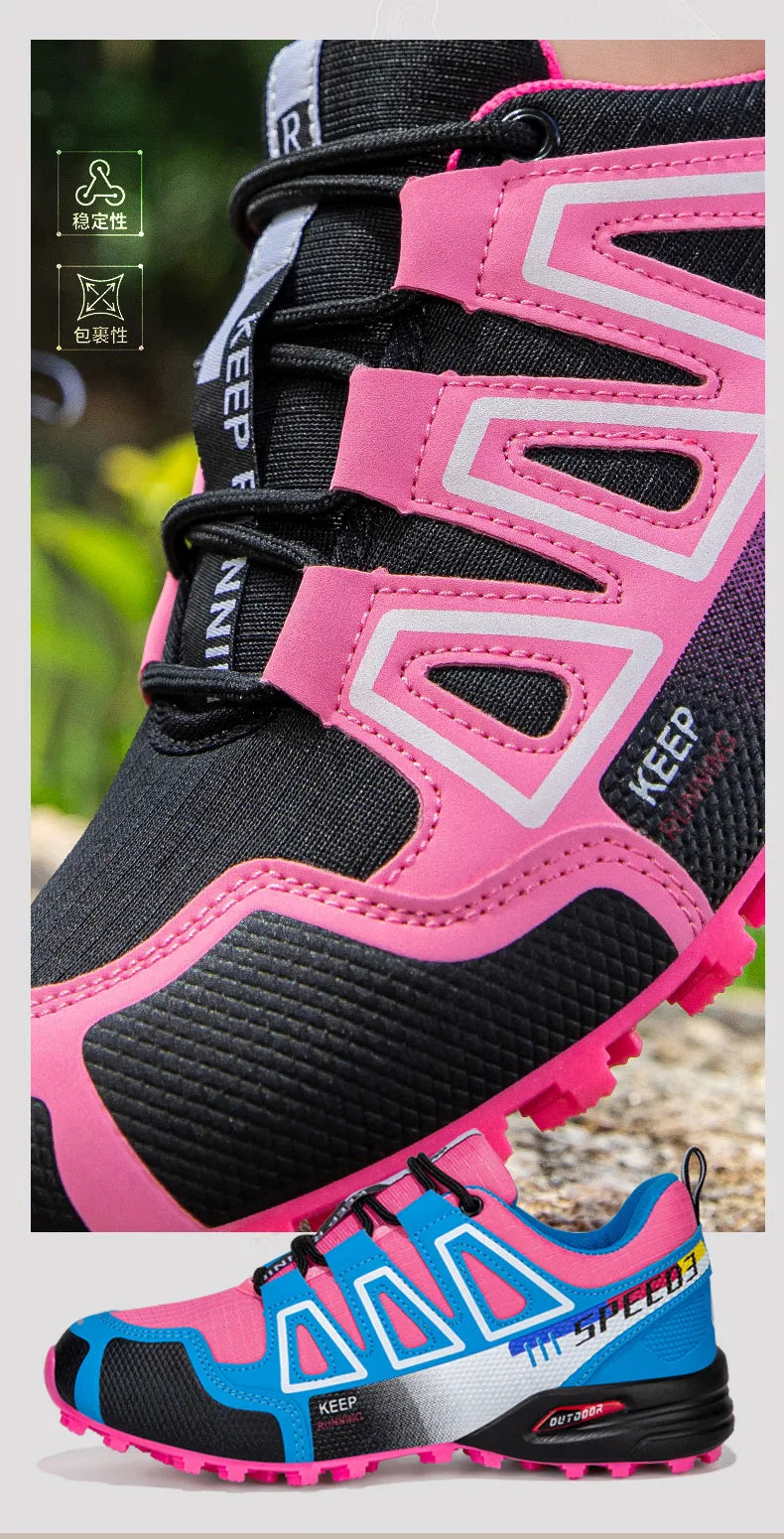 Women’s Waterproof Hiking Shoes Outdoor Sports Shoes Women’s Walking Travel Sports Shoes Bicycle Sports Shoes Running Sports Shoes