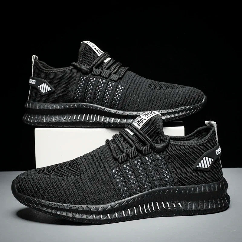 Zapatillas de moda ligeras para hombre, calzado casual transpirable con cordones, zapatos de caminar para hombre, calzado casual de verano