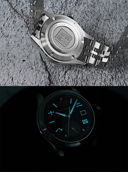 San Martin 39mm Miyota 9132 Power Reserve Display Men Luxury Sport Watch Automatic Mechanical Waterproof Original Design SN0144