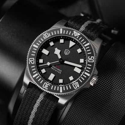 Watchdives EXD 40Mm Titanium Dive Watch Man VH31 Sweep Quartz Watches 200 Waterproof Ar Sapphire BGW9 Luminous 316L Wristwatch