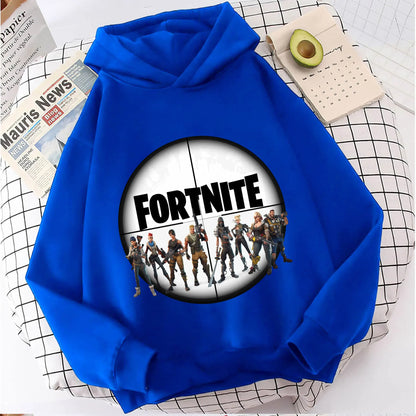 Fortnite Game Printed Children's Hoodies Cartoon Comfortable Suit Loose Long Sleeve Tops Autumn Winter Clothes