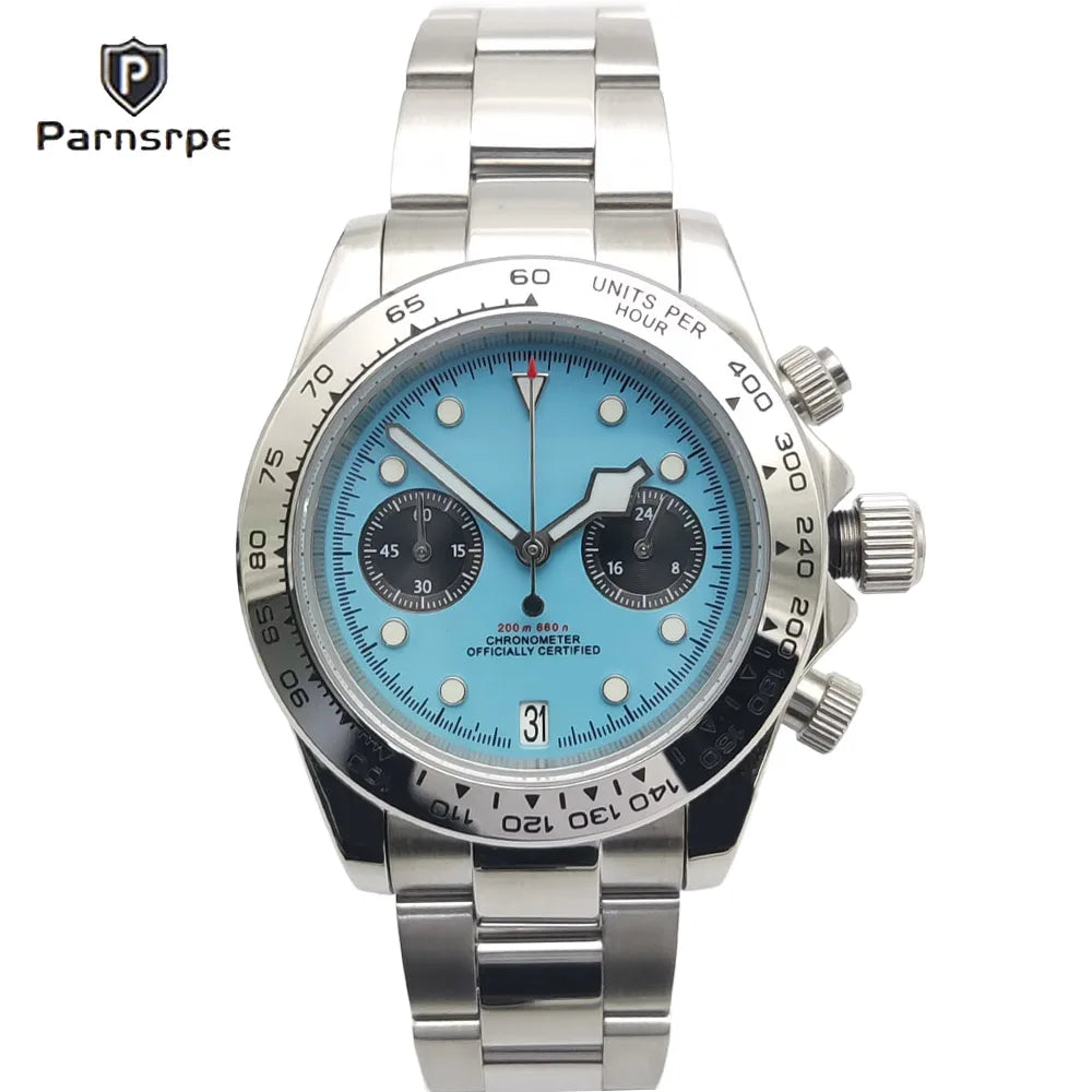 2025 New Latest VK64 Watch AR Sapphire Glass 5bar Men's Speed Sport Chronograph Fashion Quartz Watch relogio masculino