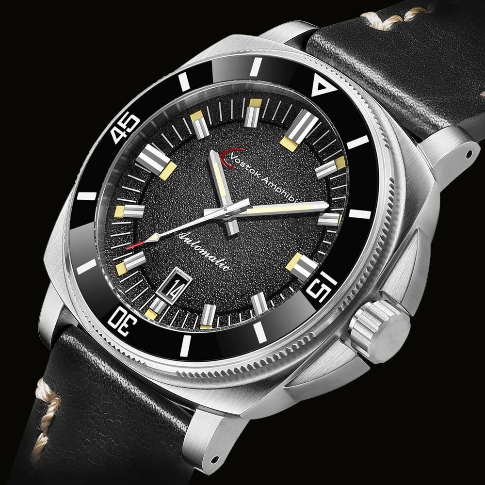 Vostok Amphibia Automatic Watches Men Mechanical NH35  Sapphire Steel Luxury Big Case Timepieces Clock Male Branded Hour Uhr