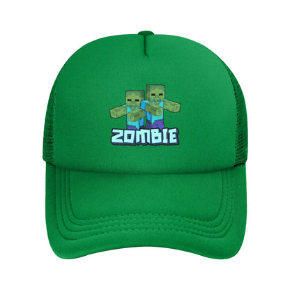 Suaugusiųjų „Creepers“ zombių priešiškos minios stiliaus „Trucker“ kepurės, tinklinės beisbolo kepurės, poliesterinės kepurės, saulės kepurės, reguliuojamos golfo kepurės, vasarinės kepurės