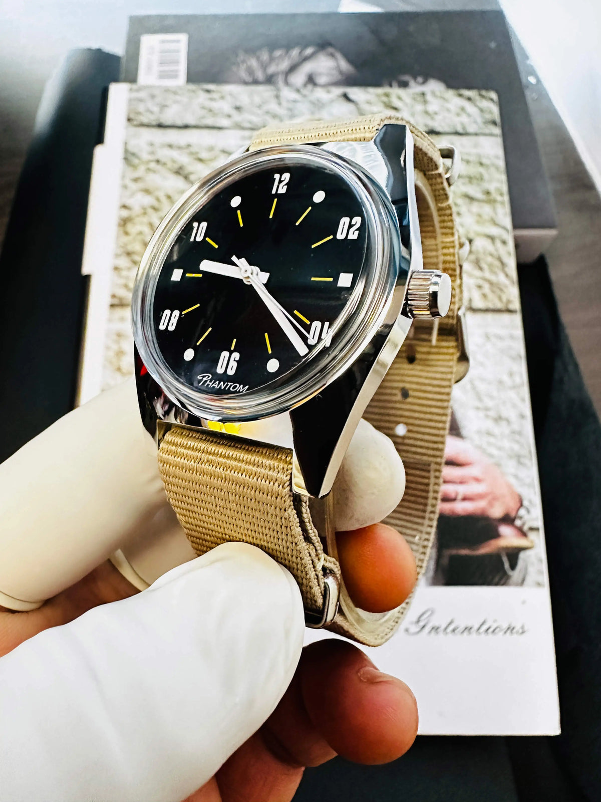 PHANTOM Mens 7120 Hand-Wind Mechanical Watch 36mm Retro Business Timepiece Classic Simple Couple Watch