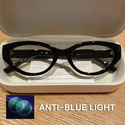 EYORA Vintage Cat Eye Reading Glasses Women Anti Blue Ray Myopia Eyewear Photochromic Progressive Prescription Optical Glasses