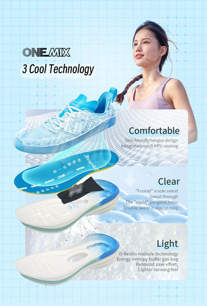 ONEMIX 2025 Chinese Sports Shoes, New Shock-Absorbent Men’s Running Shoes, Non-slip, Breathable, Lightweight Outdoor Women’s Sneakers