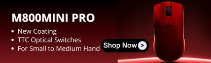Delux M900PRO Versione ultraleggera Mouse gaming wireless ergonomico 1K/8K Polling Rate 50g PAW3395 per gamer PC destrorsi con mano grande