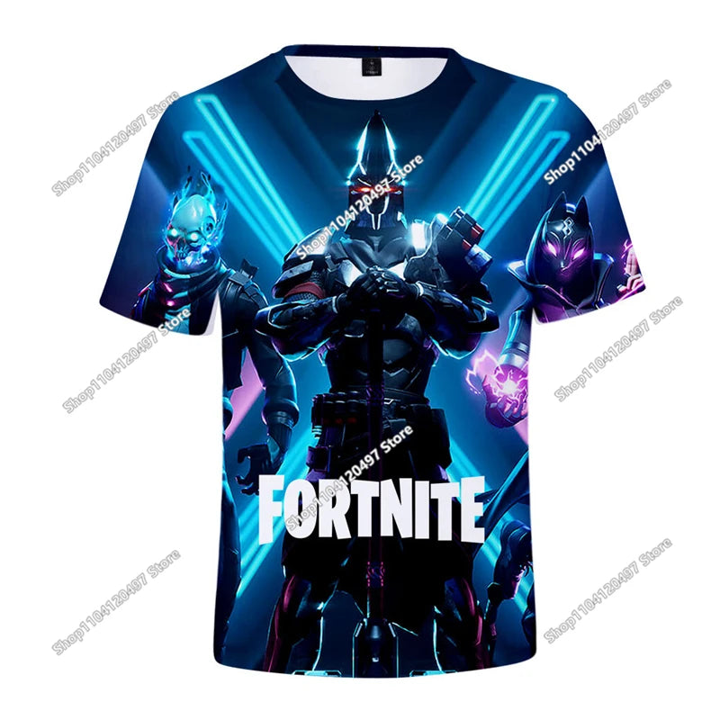 Тениска Fortnite за мъже Shoot Game Battle Hero, тениска Victory Royale, облекло за деца, тениски за момчета и момичета на възраст 2-14 години
