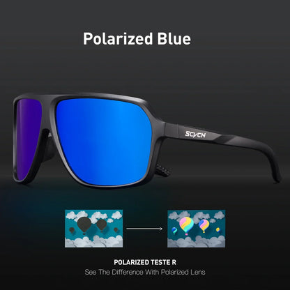 Scvcn Polarized Fishing Sunglasses Outdoor Sport Entertainment Glasses Outdoor Cycling Road Bike UV400 Protective Frame Glasses