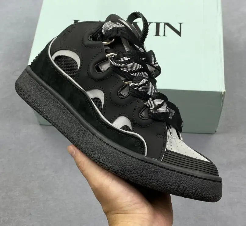 Men's and Women's Original Thick Soled Casual Sports Shoes LANVIN SPORT Fashion Casual Sneakers for Couples Skateboard Shoes