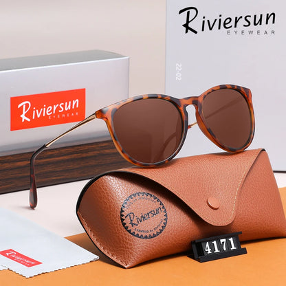 Trendy Cat Eyes Frame Polarized Sunglasses Alloy Design UV400 Travel Glasses For Women Men Driving Eyewear