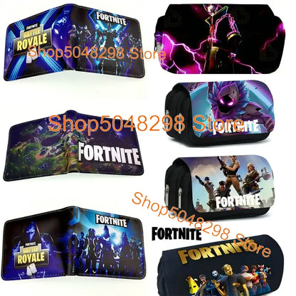 Голям несесер от платно Kawaii с Fortnite принт за момчета и момичета, ученически пособия и канцеларски принадлежности, подарък за рожден ден за тийнейджъри