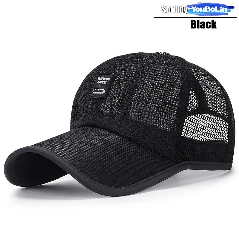 Summer Breathable Mesh Adjustable Baseball Cap Sun Hat Trucker Caps Dad Hats