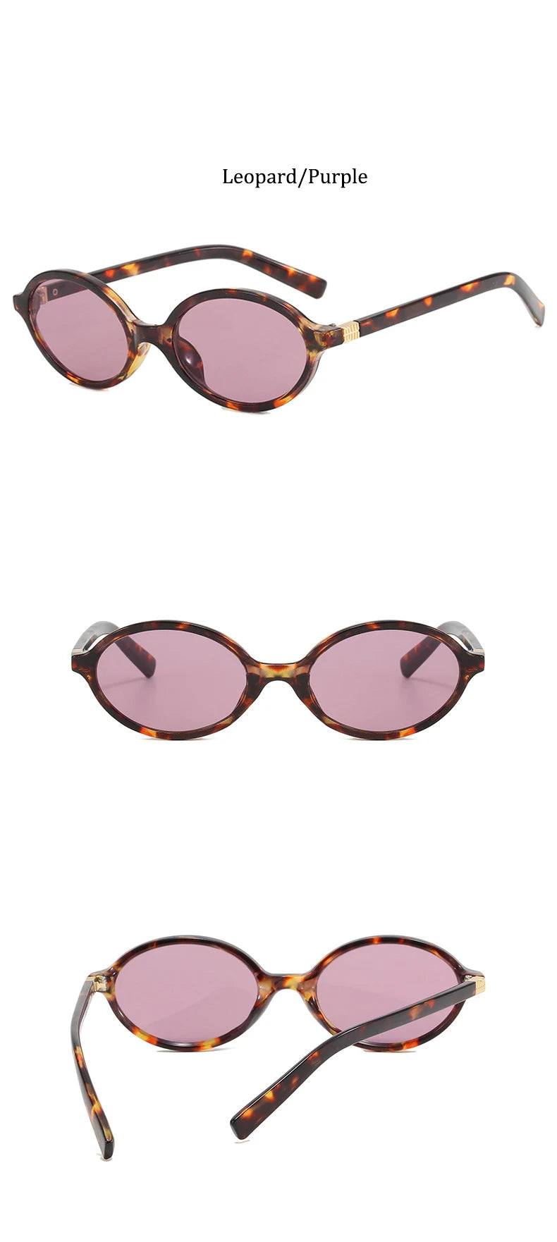 Cute Small Frame Oval Women's Sunglasses Sexy Leopard Retro Luxury Sun Glasses Ladies Fashion Shades Trends Eyewear Unique
