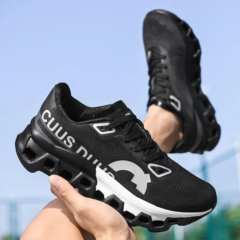 Men's Running Shoes Off-Road Cushioning Jogging Non-Slip Breathable Mesh Luxury Outdoor Couple Trainer Race Sneakers