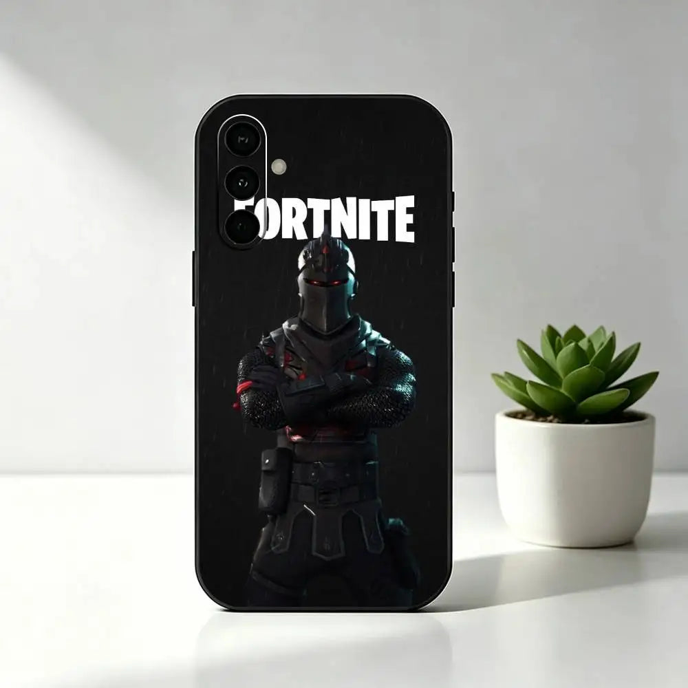 R-Royales F-Fortnites Game Phone Case Black Silicone Soft For Samsung Galaxy A73,A72,A71,A70,A53,A52,A51